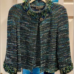 St. John Black Label Like New Eyelash Tweed Blazer - Jacket